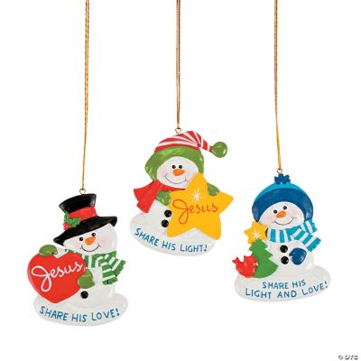 “Share His Light And Love” Snowman Ornaments