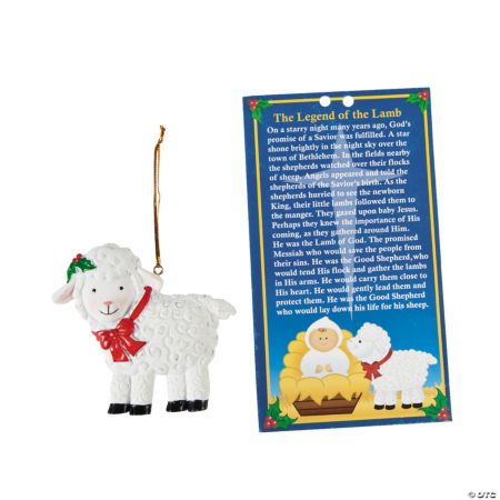 12 religious Christmas lamb legend ornaments kids