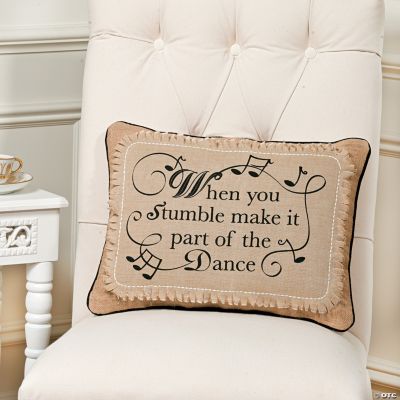 Plush “Stumble” Pillow with Music Print