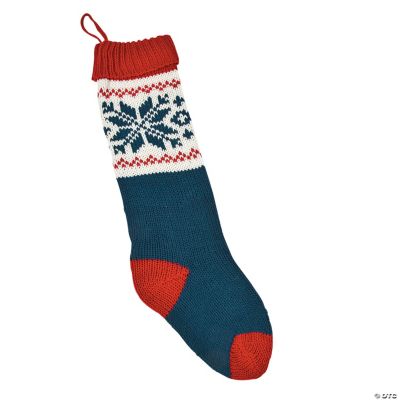 Red & Blue Knit Stocking