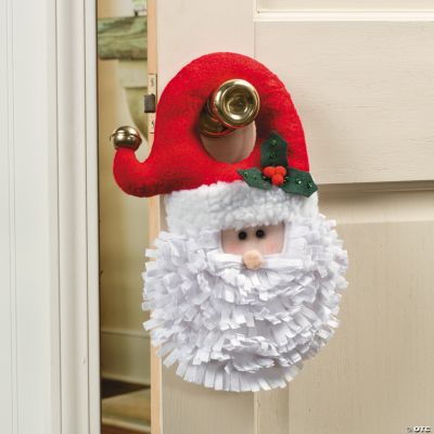 Santa Head Doorknob Hanger