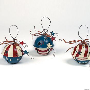 Americana Jingle Bell Ornaments