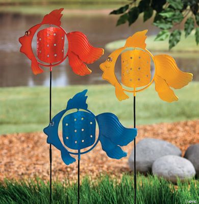 Fish Pinwheel Yard Stakes