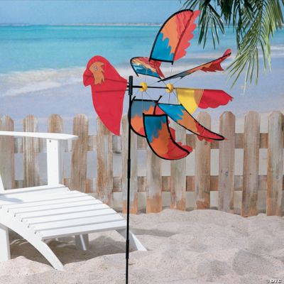 Twirling Parrot Yard Stake