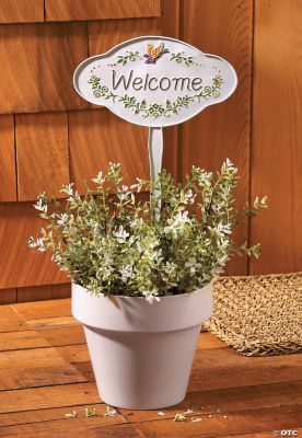 "Welcome" Butterfly Yard Stake