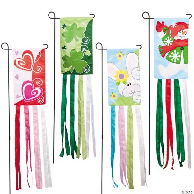 Changing Seasons Garden Yard Flags & Pole