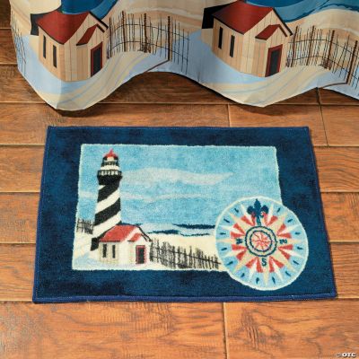 Lighthouse & Compass Bath Mat