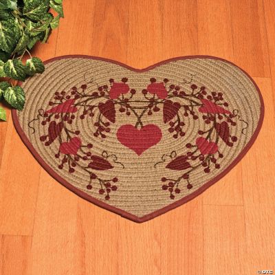 Heart-Shaped Braided Rug