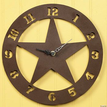 Rustic Star Clock