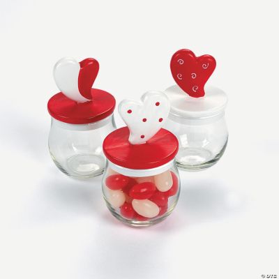 Valentine Jars with Heart Lids Discontinued
