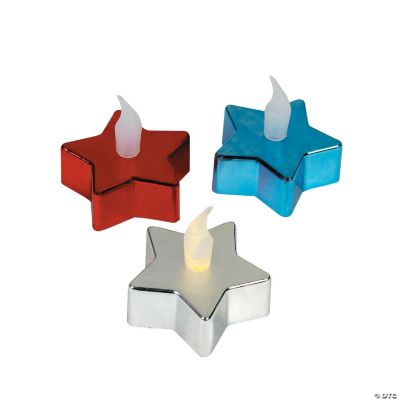 Star-Shaped Metallic Battery-Operated Tealight Candles