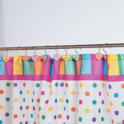 Conversation Hearts Shower Curtain Hooks