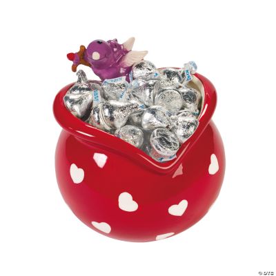 Heart-Shaped Candy Dish with Cupid