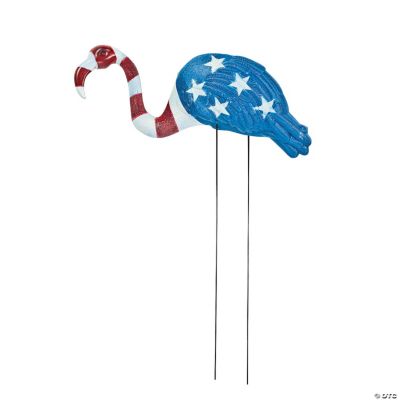 Patriotic Flamingo Yard Stake