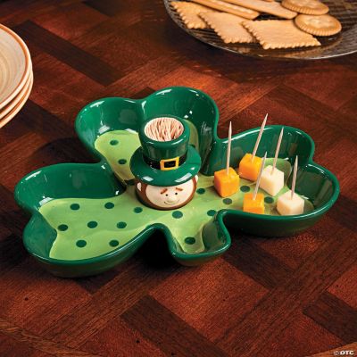 St. Patrick’s Day Server with Toothpick Holder