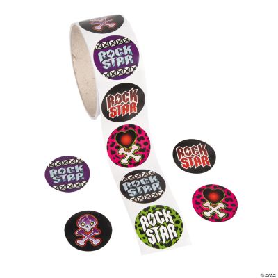 100 “Rock Star” Roll Stickers