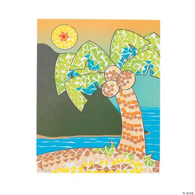 DIY Tropical Mosaic Sticker Scenes