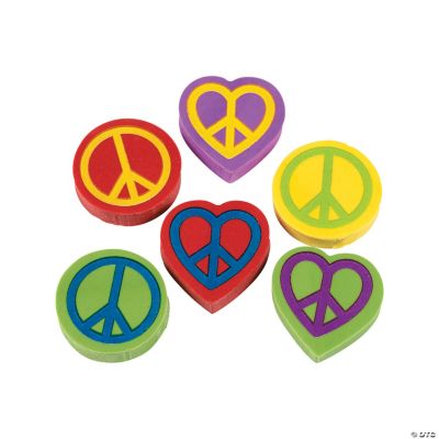Peace Sign Erasers