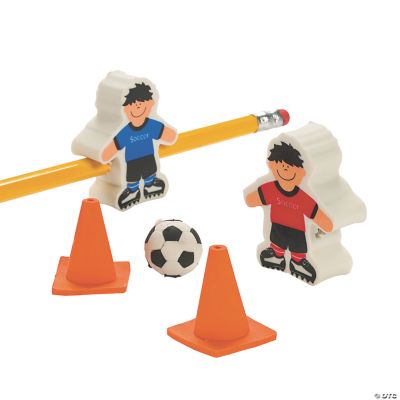Soccer Ball & Player Erasers