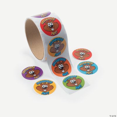 Groundhog Day Stickers On A Roll