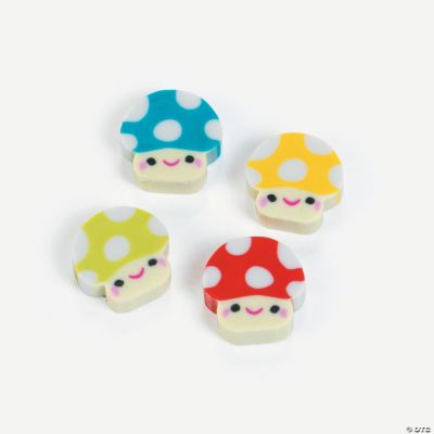 Mini Mushroom Erasers