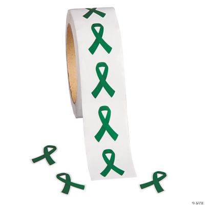 Green Awareness Ribbon Stickers