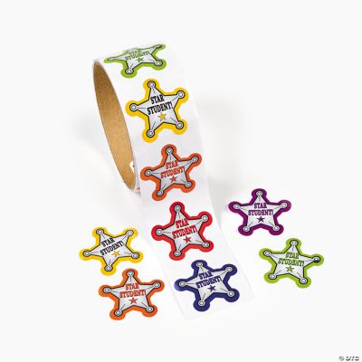 100 Western “Star Student” Roll Stickers