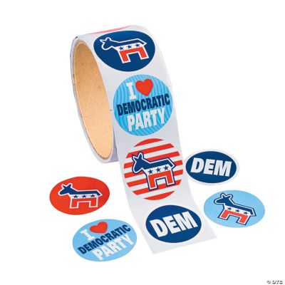 Democrat Roll Stickers