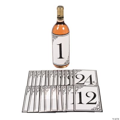 Bottle Label Table Number Stickers