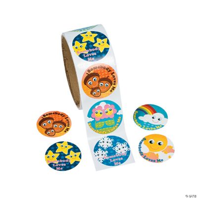 “Somebody Loves Me” Roll Stickers