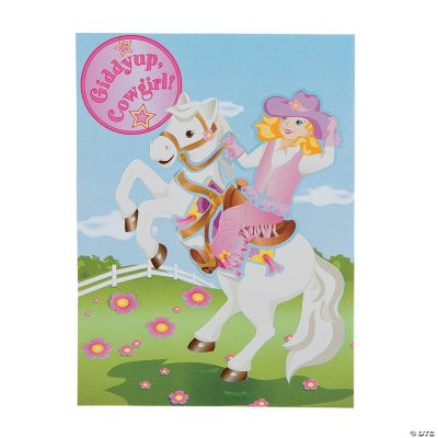 Make-A-Pink Cowgirl Sticker Scenes