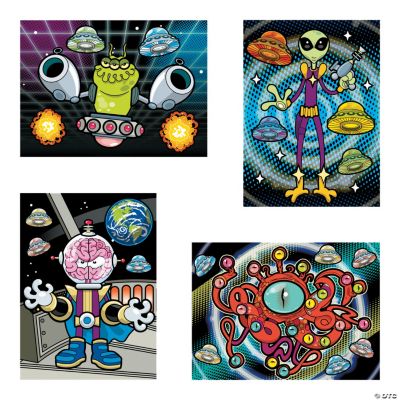 Make-An-Alien Sticker Scenes