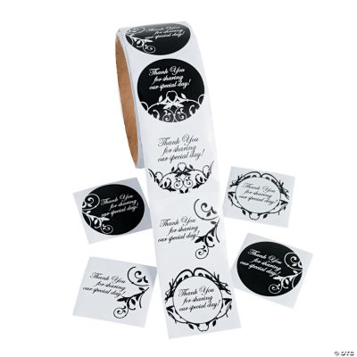 Black & White Wedding Roll Stickers