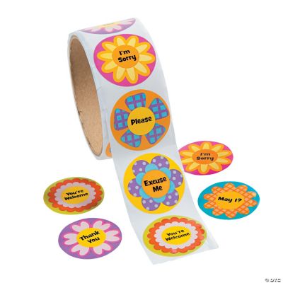 “Garden Of Good Manners” Roll Stickers