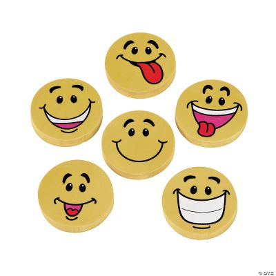 Large Smile Face Erasers