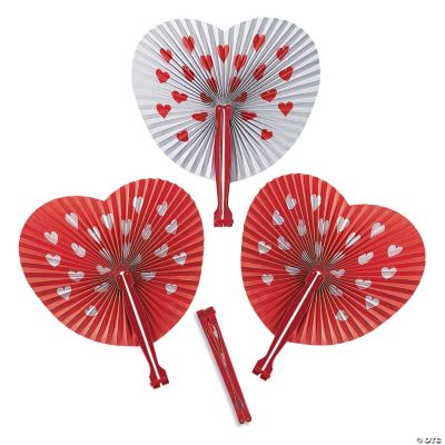 Valentine Folding Hand Fans