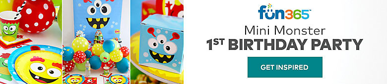 Fun365. Mini Monster first birthday party. Get Inspired