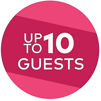 Up to ten guests