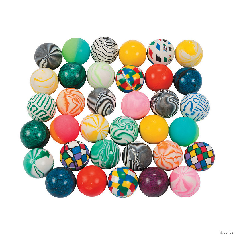 1 1/2" Bulk 50 Pc. Mini Multicolor Rubber Bouncy Ball Assortment Image