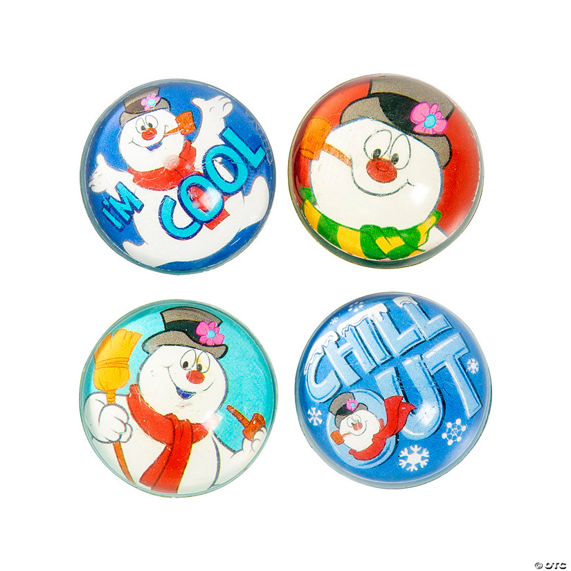 1 1/4" Mini Frosty the Snowman&#8482; Bouncy Balls - 24 Pc. Image
