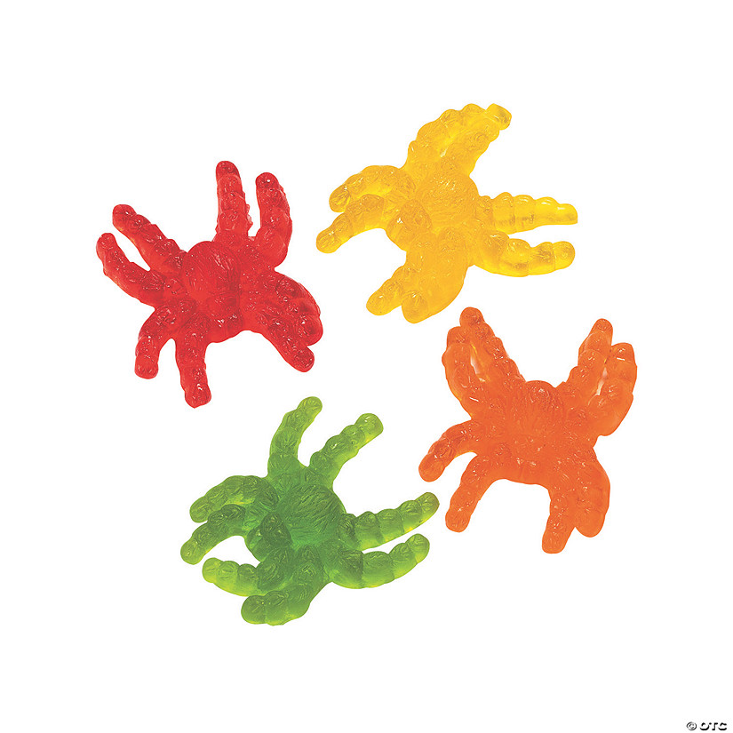 1 Lb. Red, Orange, Yellow & Green Tarantulas Gummy Candy - 46 Pc. Image
