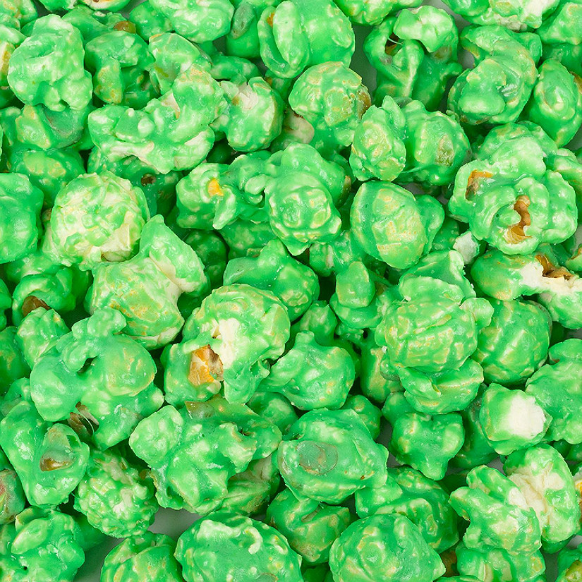 1 lb Green Candy Coated Popcorn Vanilla Flavored (1lb Bag) Image