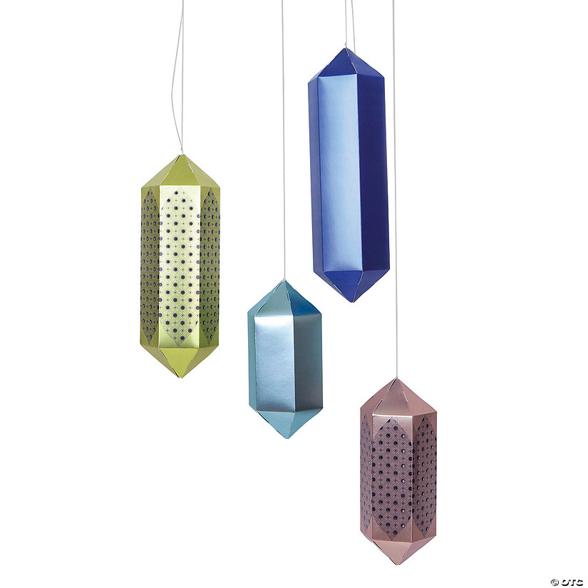 10" - 16" Geometric Hanging Lanterns - 4 Pc. Image