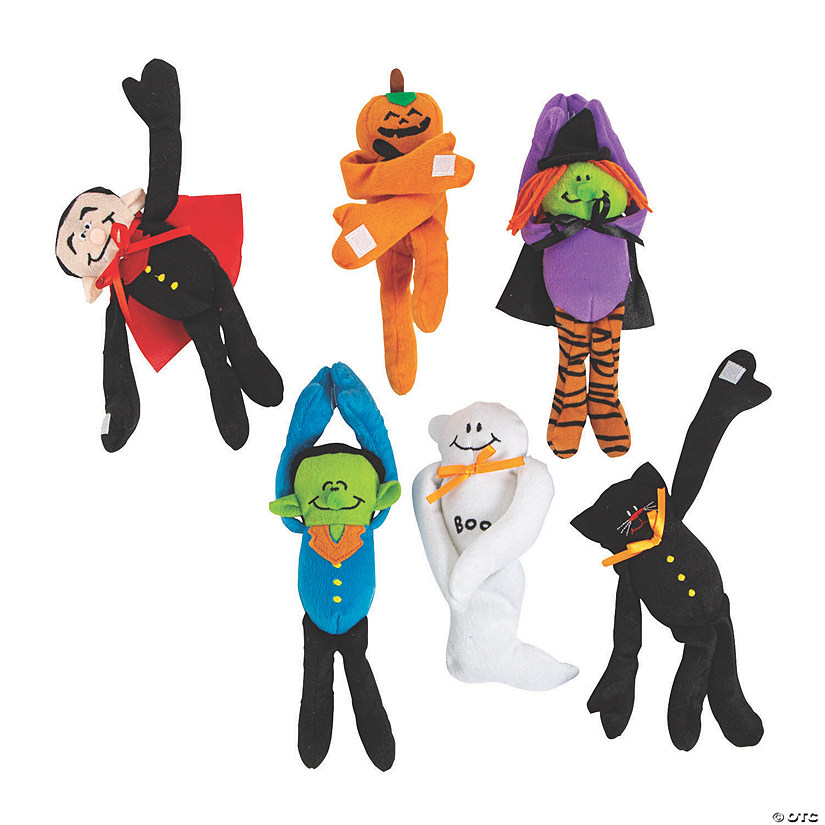 10 3/4" - 12" Halloween Long Arm Stuffed Characters - 12 Pc. Image