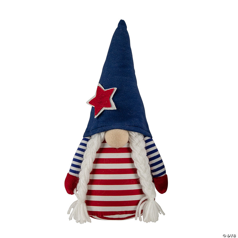 10.5" Americana Girl 4th of July Patriotic Gnome Image