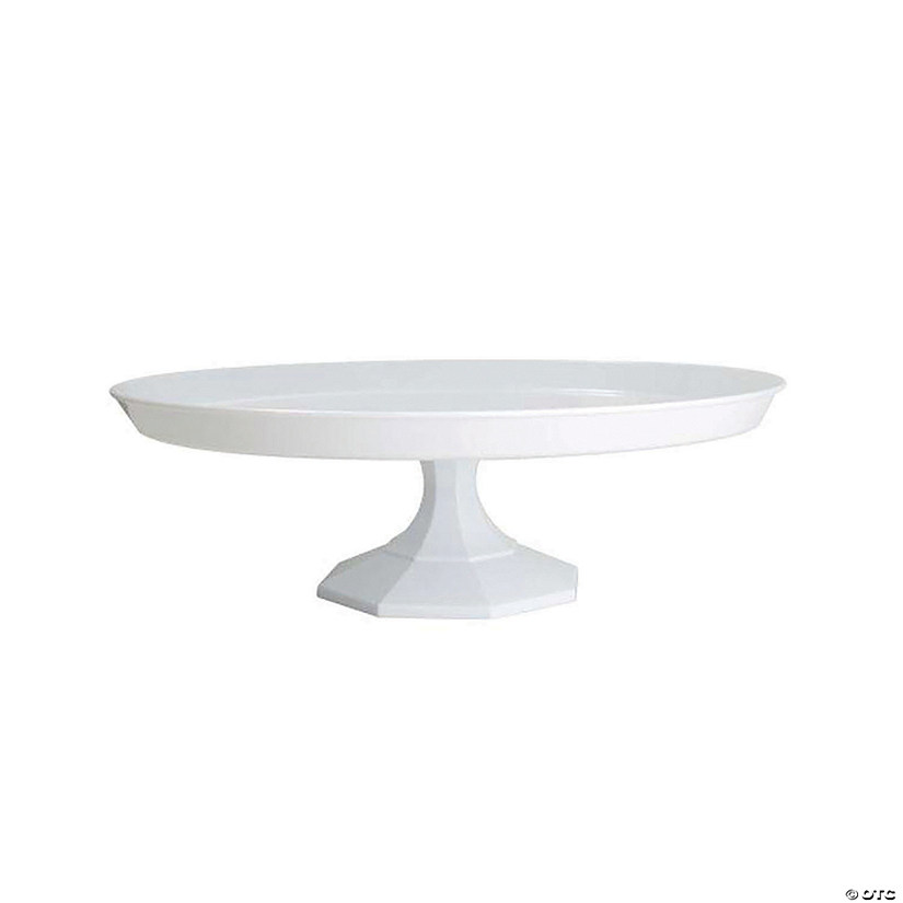 10.5" White Small Round Plastic Cake Stands (7 Cake Stands) Image