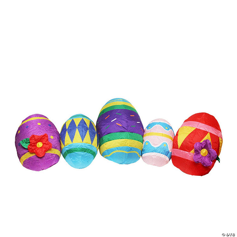 10' Inflatable Pre-Lit Easter Eggs Outdoor Decoration Image