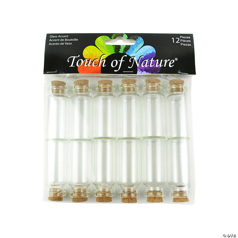 10 mL Mini Glass Vials with Cork Stoppers - 12 Pc. Image