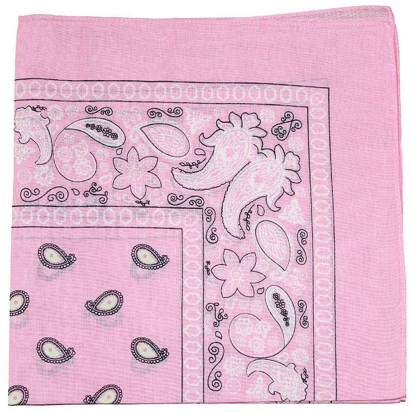 10 Pack Mechaly Dog Bandana Neck Scarf Paisley Cotton Bandanas - Any Pets (Pink) Image