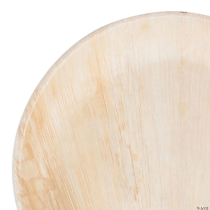 10" Round Palm Leaf Eco Friendly Disposable Dinner Plates (25 Plates) Image